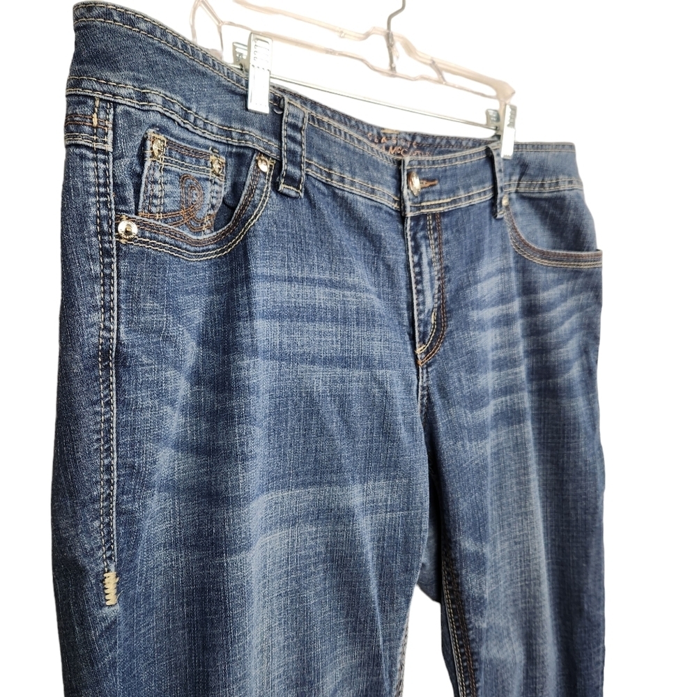 Melissa McCarthy Seven7 Straight Demin Blue Jeans Women's Size 20 - Picture 2 of 13